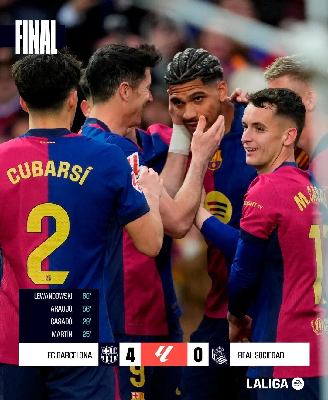 包含巴塞罗那逆转皇家社会西甲领先位置牢不可破的词条